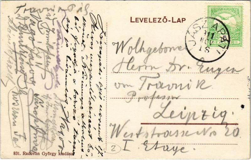 1911 Jászapáti, Úri kaszinó. Kiadja Radován György 831. - Image 2