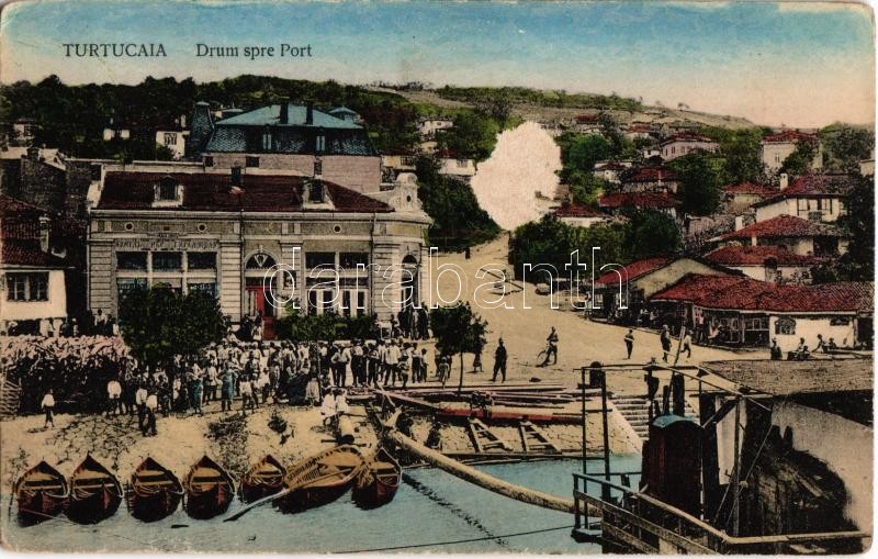 1927 Tutrakan, Turtucaia; Drum spre Port / port view (surface damage)