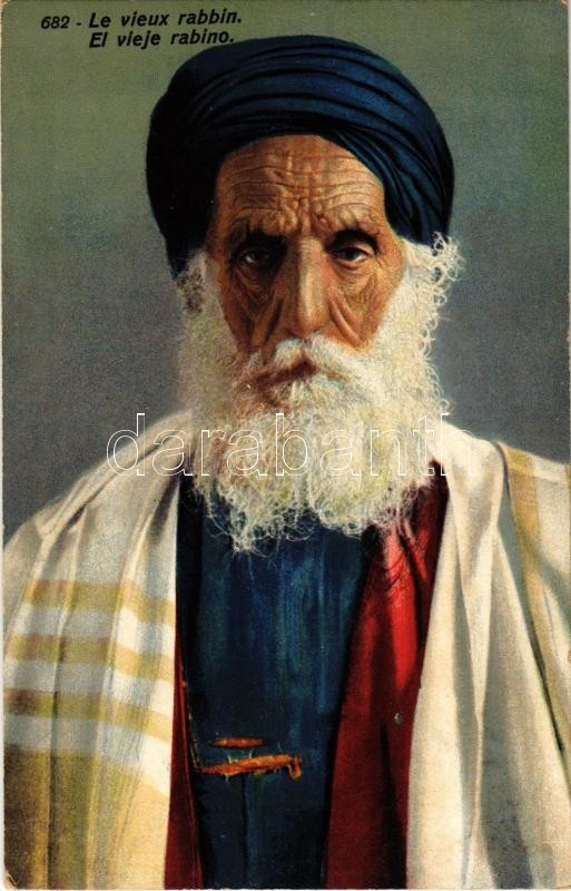 Le vieux rabbin / El vieje rabino / Old rabbi, Judaica. Lehnert & Landrock