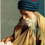Nella Libia Italiana, Un vechio Rabino / Rabbin / Rabbi reading the Torah, Judaica. Lehnert & Landrock (fl)