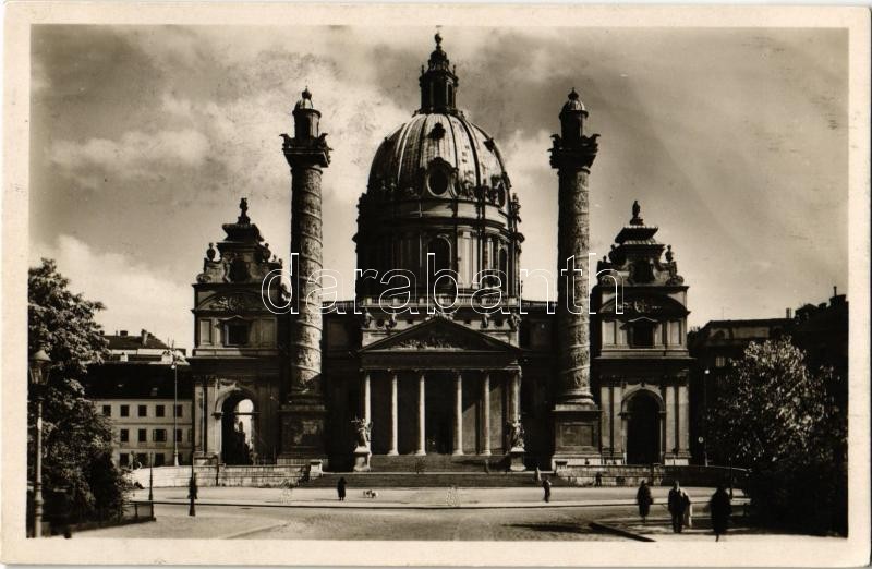 Vienna, Wien, Bécs IV. Karlskirche / church + 'Wiener Messe 1929' So. Stpl.