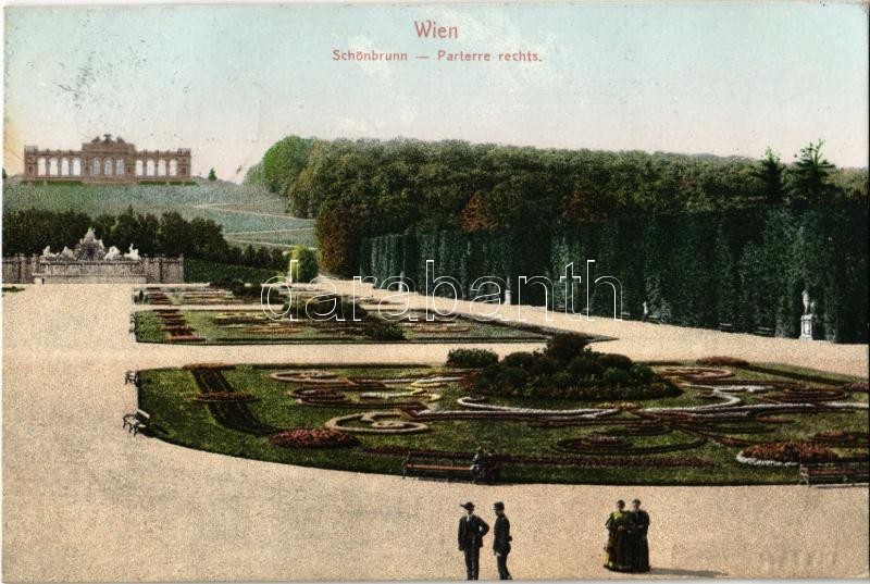 Vienna, Wien, Bécs XIII. Schönbrunn, Parterre rechts / palace, park