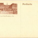 Frankfurt am Main, Das Steinerne Haus im Jahre 1845 / medieval house, Grand Hotel Frankfurter Hof advertisement on the backside - Image 2