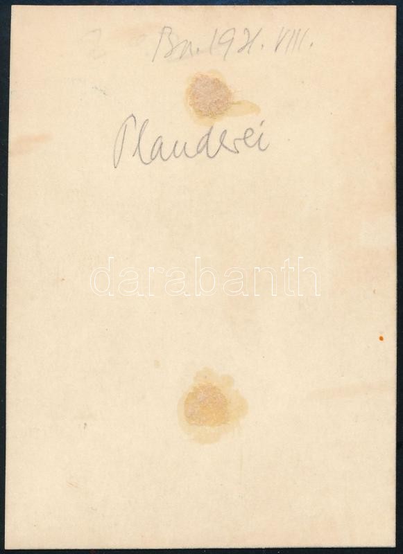 1931 Kinszki Imre (1901-1945) budapesti fotóművész által feliratozott vintage fotó a hagyatékából (Plaudrei), 8,5x6,1 cm - Image 2