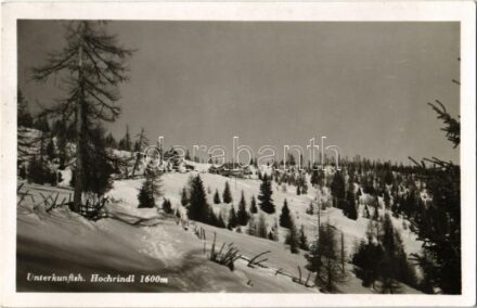 1938 Unterkunftsh. Hochrindl / ski resort + 'Alpenpension Hochrindl' cancellation