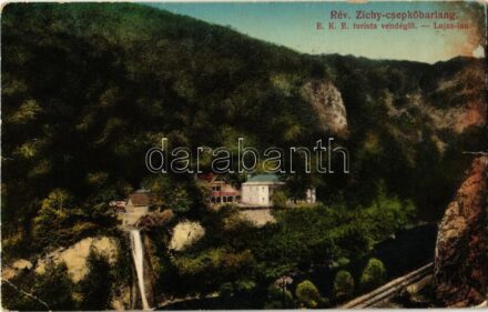 Rév, Vad, Vadu Crisului; EKE (Erdélyi Kárpát Egyesület) turista vendéglő a Zichy cseppkőbarlangnál, étterem, Lujza lak. Kiadja az EKE / Pestera Vadu Crisului / tourist restaurant near the stalactite cave, villa (Rb)
