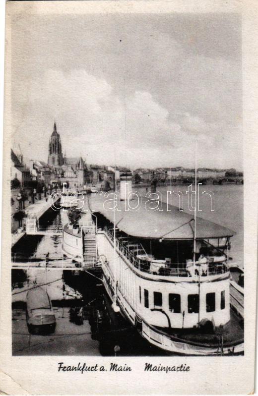 Frankfurt am Main, Mainpartie / riverbank, ships (EK)