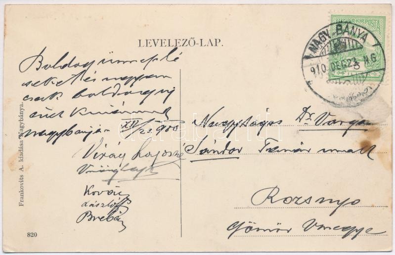 1910 Nagybánya, Baia Mare; montázslap a jövőben. Frankovits A. kiadása / in the future montage - Image 2