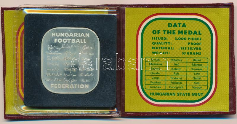 1982. 'FIFA-Football VB Spanyolország' Ag emlékérem, eredeti tokban (35g/0.925/36x41mm) T:1 eredetileg PP - Image 2