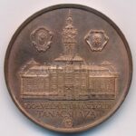 Lapis András (1942-) 1983. '100 éve épült újjá a szegedi Tanácsháza / A régi városháza' Br emlékérem (42,5mm) T:1-