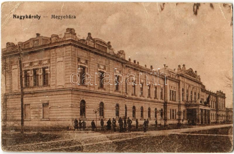 1917 Nagykároly, Carei; megyeháza / county hall (EK)