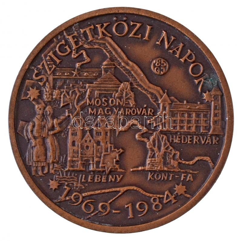 Garamkeszi János (1936-) 1985. '10 éves a MÉE Mosonmagyaróvári Csoportja / Szigetközi Napok' Br emlékérem (42,5mm) T:1-