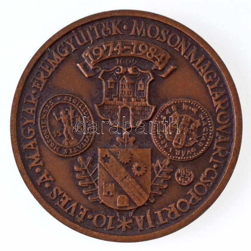 Garamkeszi János (1936-) 1985. '10 éves a MÉE Mosonmagyaróvári Csoportja / Szigetközi Napok' Br emlékérem (42,5mm) T:1- - Image 2