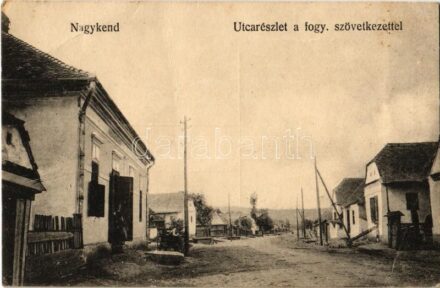 Nagykend, Chendu Mare, Kend; utca, fogyasztási szövetkezet üzlete és saját kiadás / street, cooperative shop (EB)