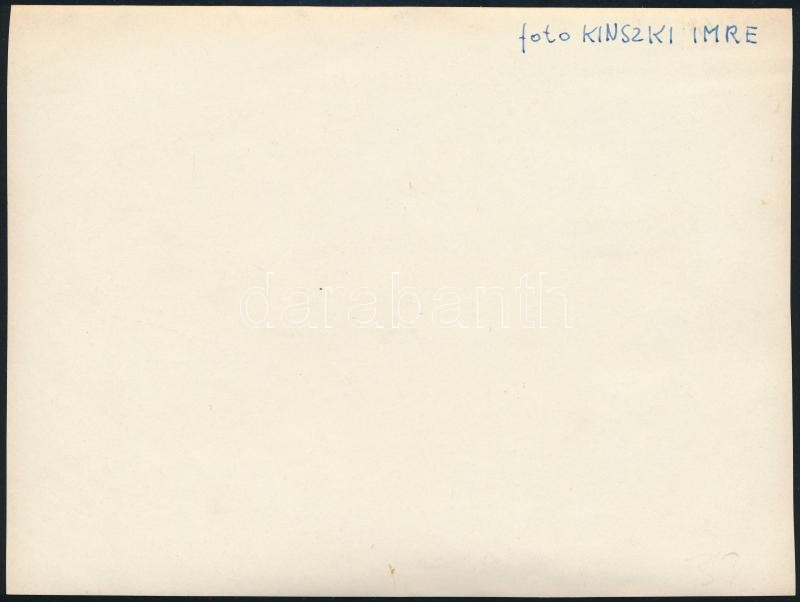 1934 Kinszki Imre (1901-1945) budapesti fotóművész hagyatékából, a szerző által feliratozott vintage fotó (jégzajlás), 12,8x17 cm - Image 2