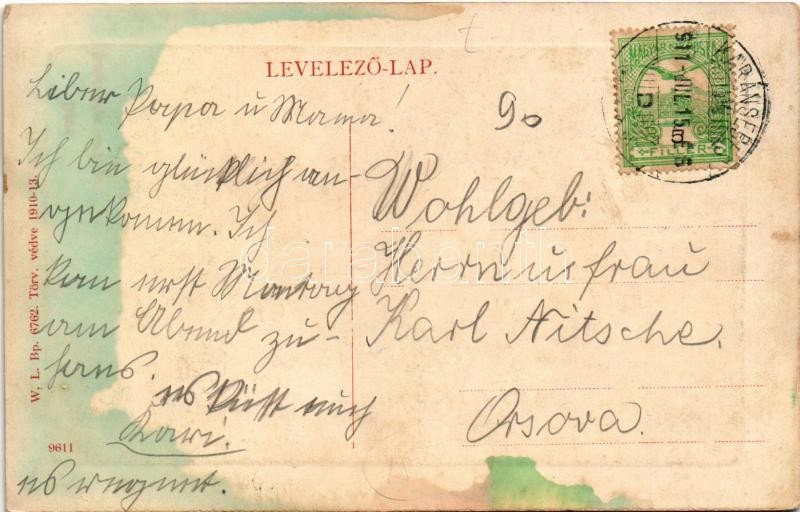 1911 Karánsebes, Caransebes; Fő utca, Reisz B. üzlete / main street, shop. W.L. Bp. 6762. (fl) - Image 2