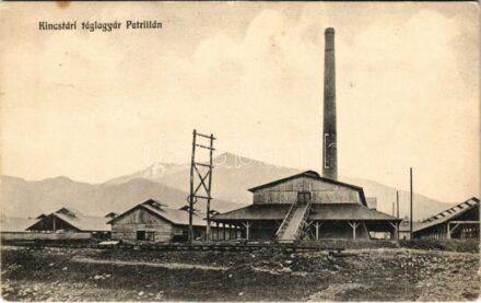 Petrilla, Petrila; Kincstári téglagyár, iparvasút. Zavetz József kiadása. Atilla fényképvállalat / brick factory, brickyard, industrial railway