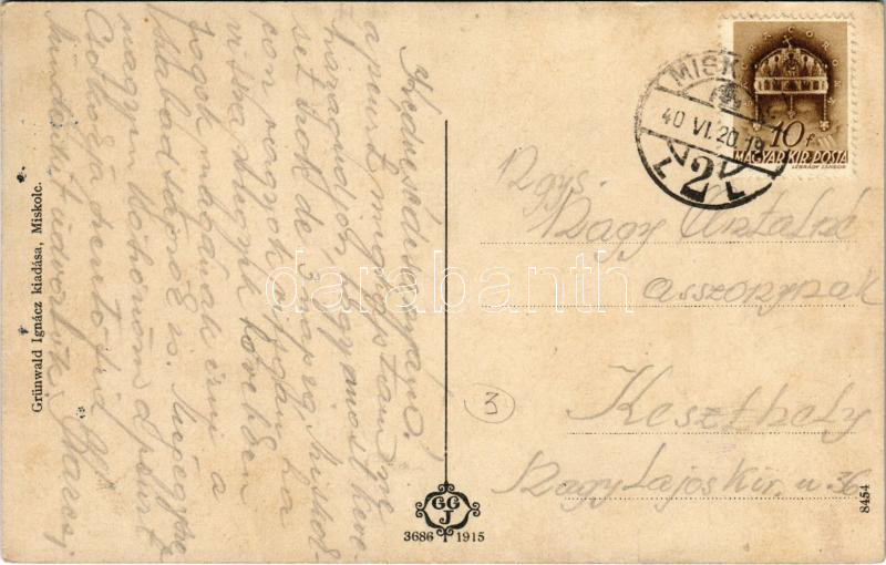 1940 Miskolc, Széchenyi utca, Zeichner Adolf, Stern Handelsmann, Dévényi testvérek, és Király áruház üzlete - Image 2