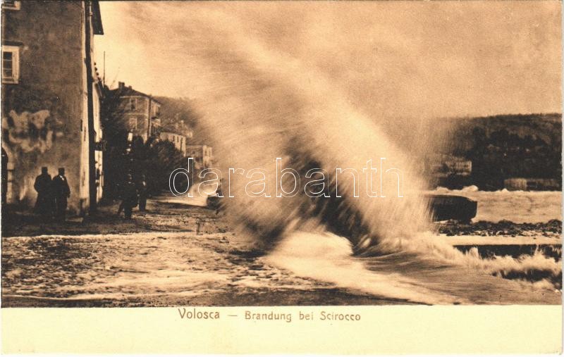 Volosko, Volosca (Abbazia); Brandung bei Scirocco / waves, coast
