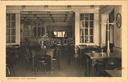 Wien, Vienna, Bécs I. Café de l'Europe, Spielzimmer und Cafésalon / café interior (EK)