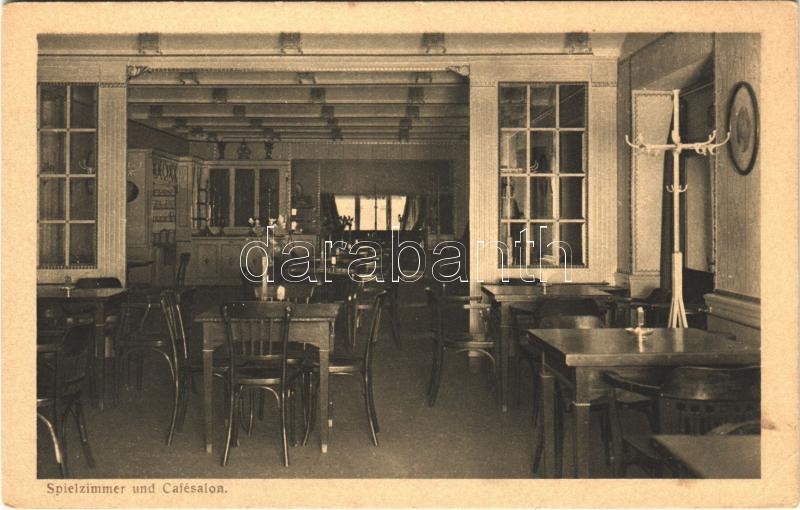 Wien, Vienna, Bécs I. Café de l'Europe, Spielzimmer und Cafésalon / café interior (EK)