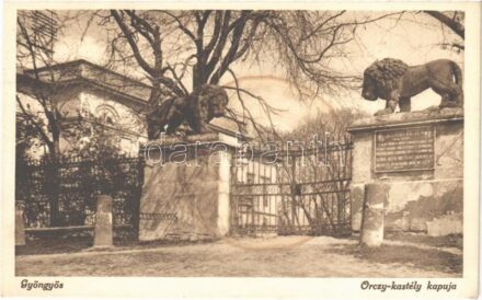 1931 Gyöngyös, Orczy kastély kapuja (fl)