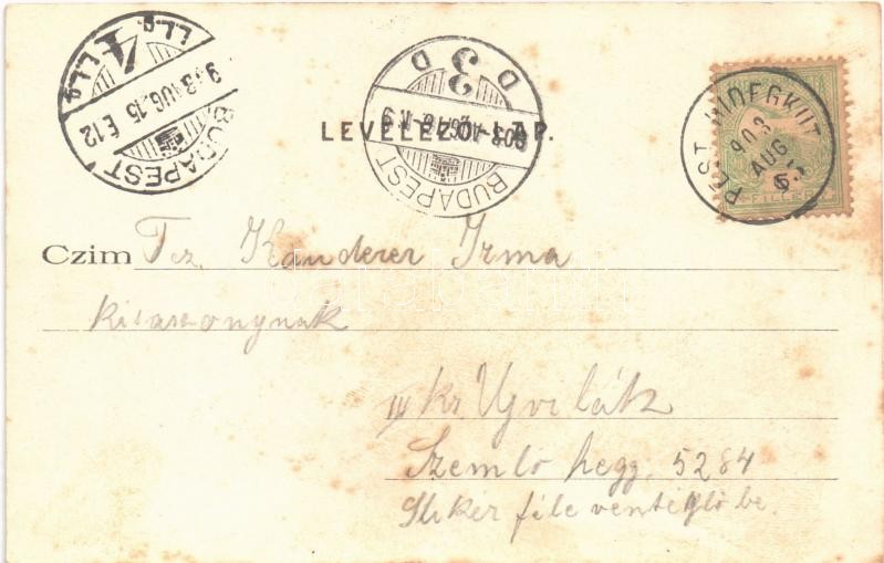 1903 Budapest II. Máriaremete, az új templom és környéke. Divald Károly 310. sz. (fl) - Image 2