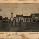 Szászrégen, Reghin; Fő tér / Hauptplatz / main square + '1940 Szászrégen visszatért' So. Stpl. (EB)