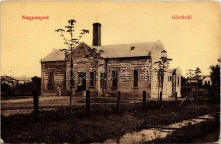 Nagyenyed, Aiud; gőzfürdő. Winkler János kiadása (W.L.?) 654. / steam spa
