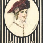 Vous etes toute ma pensée / Italian art postcard, fashion lady. Proprieta artistica riservata 253-6. s: Mauzan