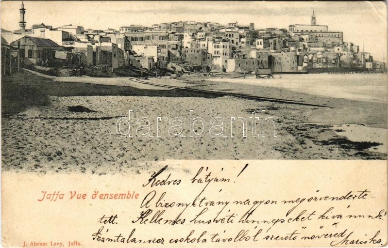 1902 Jaffa (Tel Aviv), Vue / general view, seashore. J. Abram Levy (EK)