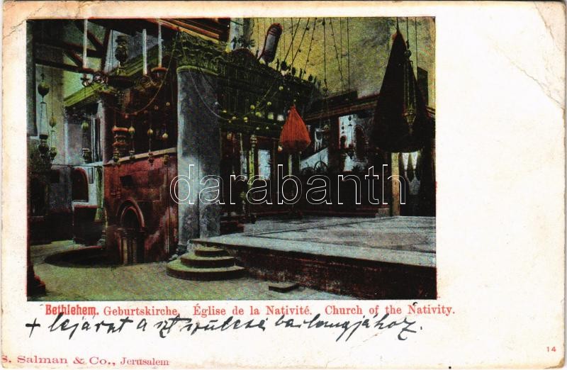 1909 Betlehem, Geburtskirche / Church of the Nativity. S. Salman & Co. (Rb)