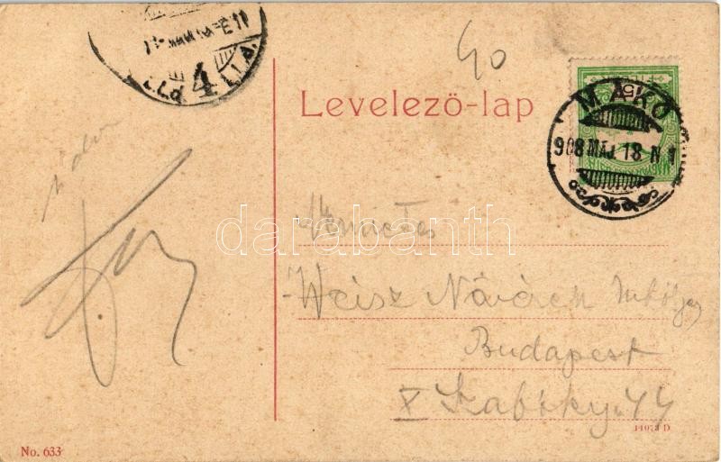 1908 Makó, Kossuth Lajos szobor. W. L. (?) No. 633. - Image 2