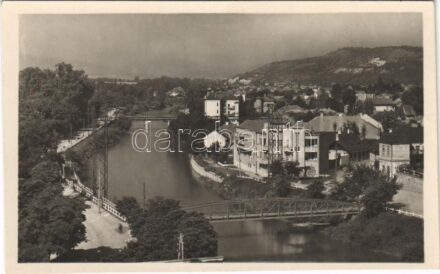 Kolozsvár, Cluj; Szamos-parti részlet, híd / Somes riverside, bridge