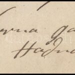 1847 Adományról szóló levél Barna János hadnagy aláírással - Image 2