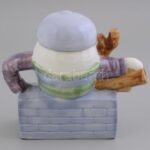 Figurális porcelán teáskanna, kézzel festett, jelzetlen, hibátlan, m: 16 cm - Image 3