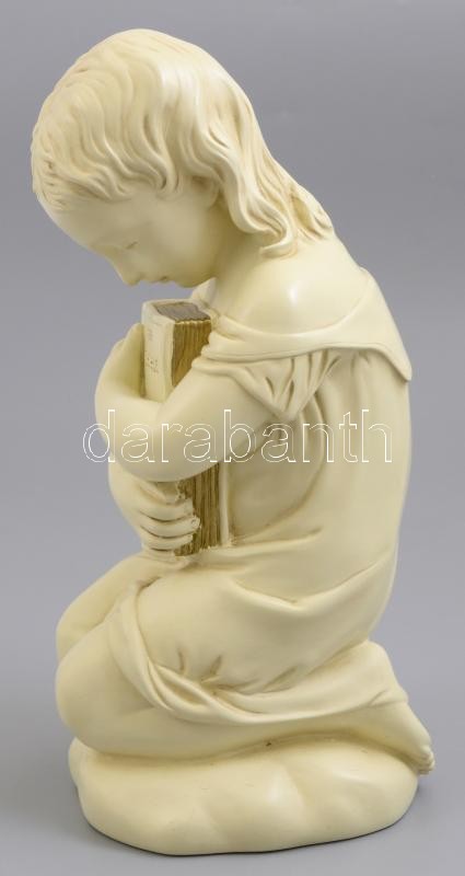 Bibliás lány. Műgyanta őrlemény szobor 24 cm