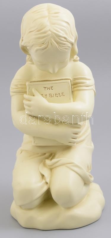 Bibliás lány. Műgyanta őrlemény szobor 24 cm - Image 2