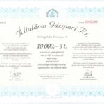 1993. 'Általános Gázipari Rt.' részvénye 10.000Ft-ról szelvényekkel, szárazpecséttel T:I