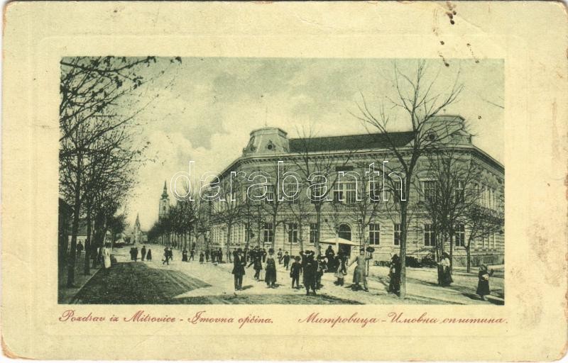 Szávaszentdemeter, Mitrovice, Mitrovitz an der Save, Sremska Mitrovica; Községháza. W. L. Bp. 883. / town hall (EB)