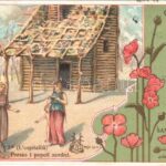 Sanremo, San Remo; Hotel Belle Vue advertisement card. Art Nouveau, floral, litho (EK)
