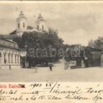 1903 Máriaradna, Radna (Lippa, Lipova); tér, templom. Fischer G. kiadása / square, church (EK)