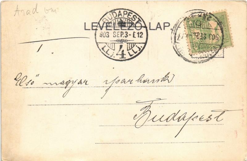 1903 Máriaradna, Radna (Lippa, Lipova); tér, templom. Fischer G. kiadása / square, church (EK) - Image 2