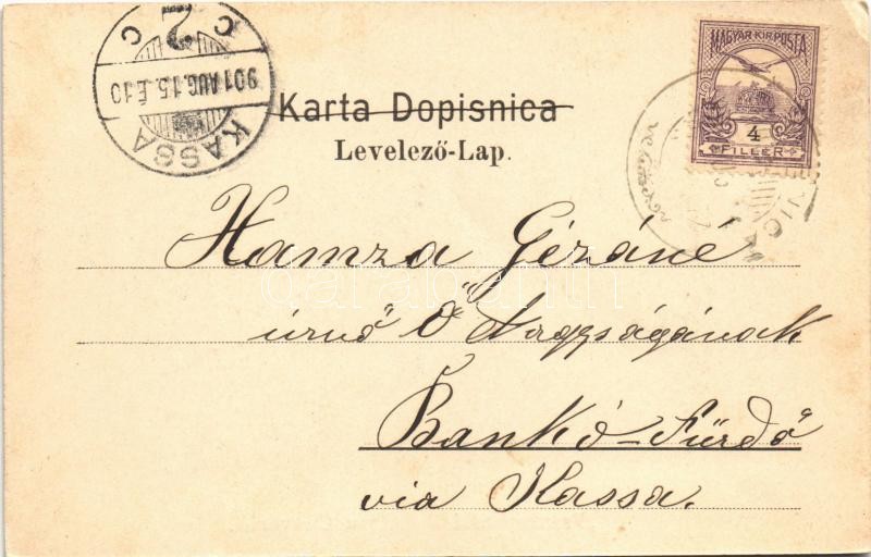 1901 Crikvenica, Cirkvenica; Frankopanski Kastel / castle, bridge (EK) - Image 2