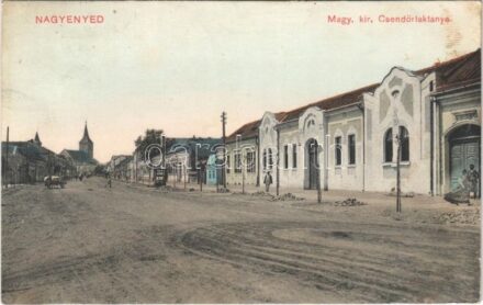 1912 Nagyenyed, Aiud; Magy. kir. csendőrlaktanya. Lázár Adolf utóda kiadása / gendarme barrack (EK)