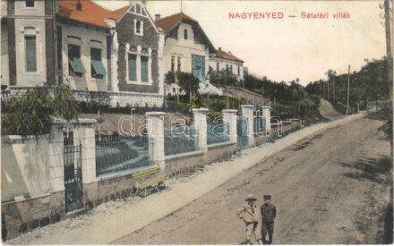 1912 Nagyenyed, Aiud; Sétatéri villák. Lázár Adolf utóda kiadása / promenade villas