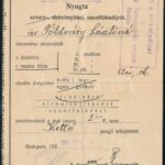 1934 Bp., Községi temetkezési intézet sírhelynyitási nyugta