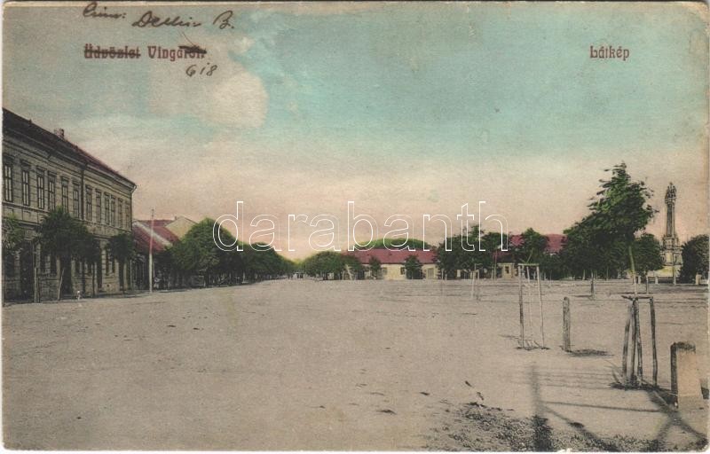 1918 Vinga, tér / square (ragasztónyom / gluemark)