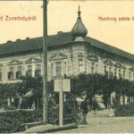 1912 Zsombolya, Hatzfeld, Jimbolia; Muschong palota, postahivatal. W.L. Bp. 1994. / palace, post office (EB)