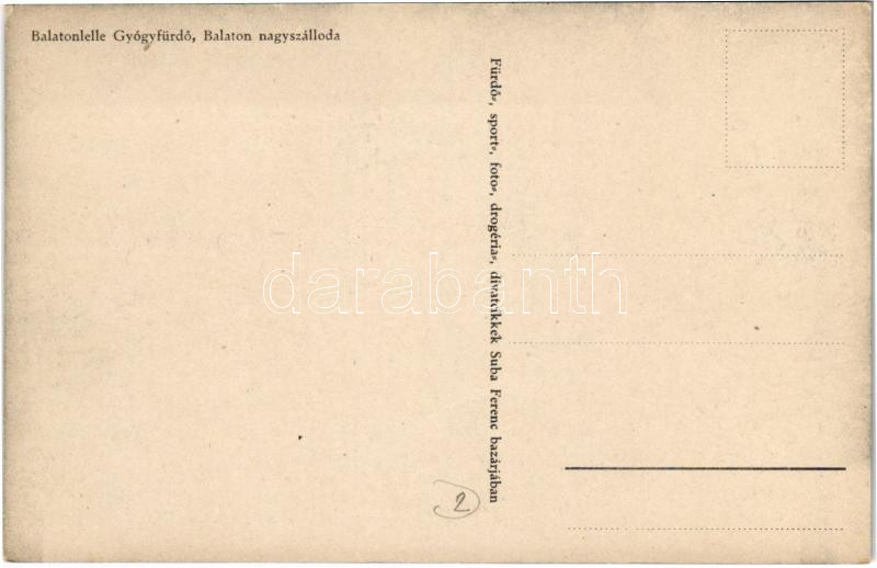 Balatonlelle-gyógyfürdő, Balaton nagyszálloda, pincérek - Image 2